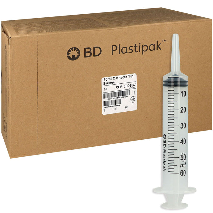 BD Plastipak katheterinjectiespuit 50/60 ml – 3-delig, latexvrij, steriel verpakt
