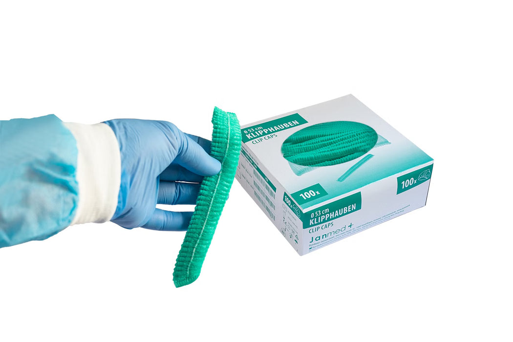 Clip Cap Haarnet Groen Ø 53 cm (maat L) – 100 stuks