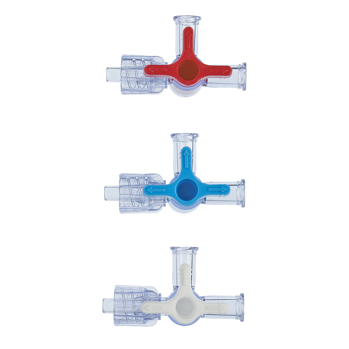 Driewegkraan – 360° Draaibaar met Luer Lock | 5 bar - 50 stuks
