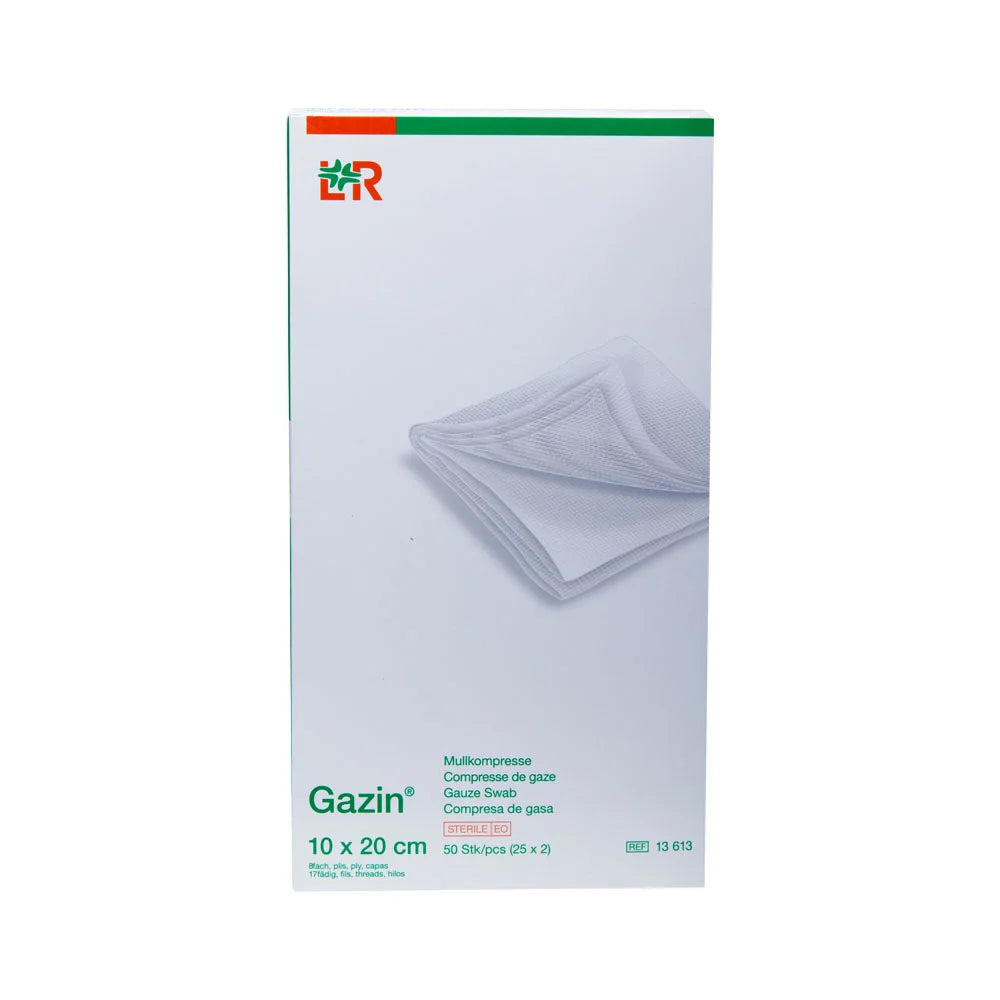 Gazin steriele gaaskompressen 10×20 cm 8-laags voor professionele wondverzorging