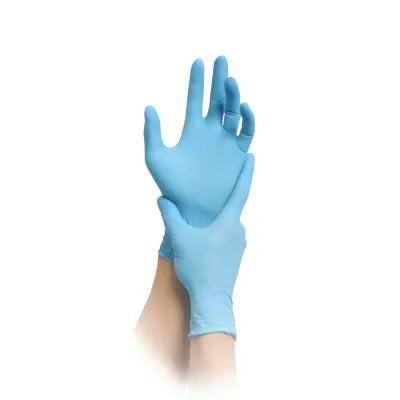 MaiMed® solution blauwe nitril onderzoekshandschoenen poedervrij met getextureerde vingertoppen