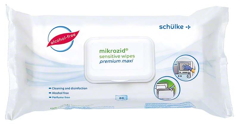Mikrozid Sensitive Wipes Premium Maxi – alcoholvrije desinfectiedoekjes 80 stuks, extra groot formaat