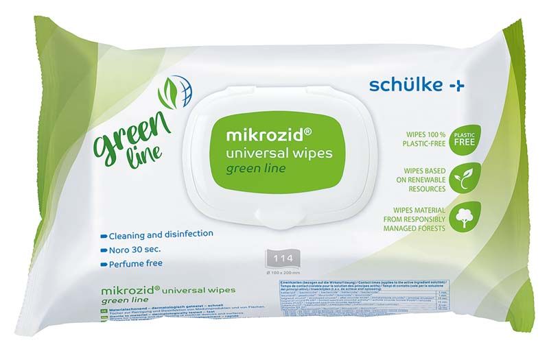 Mikrozid Universal Wipes Green Line desinfectiedoekjes 114 stuks – plasticvrij en duurzaam