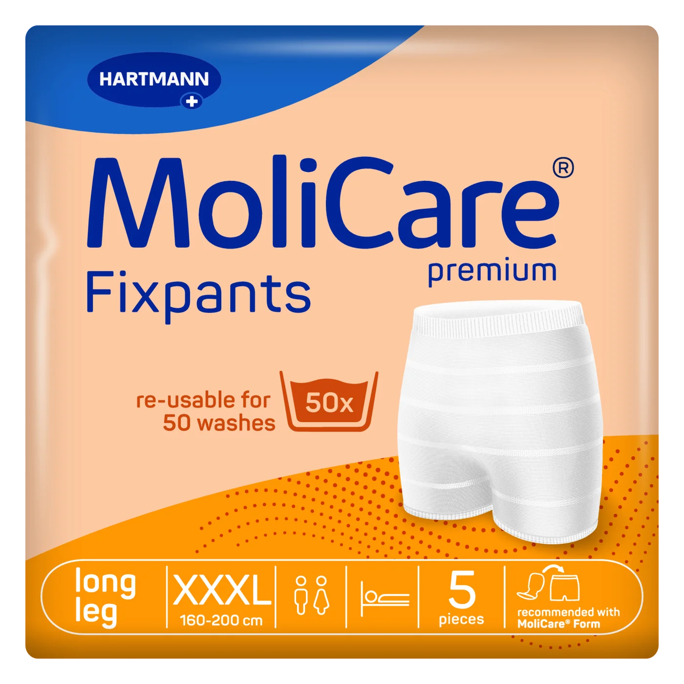 MoliCare Premium Fixpants XXXL – extra grote fixatiebroekjes voor incontinentie, 5 stuks.