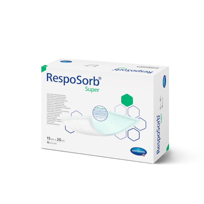 RespoSorb® Super verband 15x20 cm van Hartmann – groot absorberend wondverband voor wonden met veel exsudaat