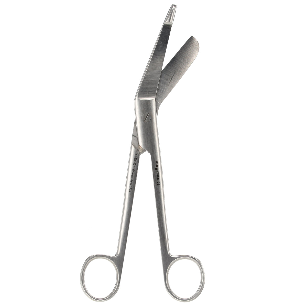Surgimax Lister verbandschaar kniegebogen 20 cm RVS met afgeronde punt en ergonomische grip