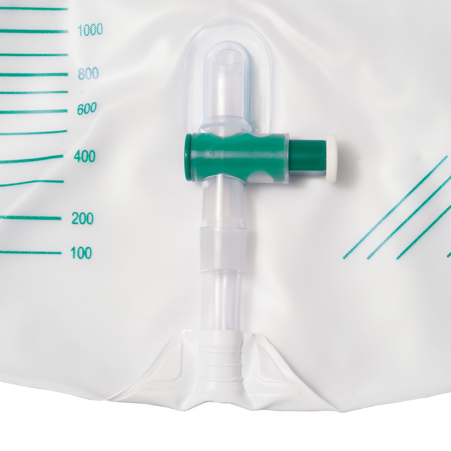 Uroflex 2000 gesloten urinedrainagesysteem, 2000 ml, steriel en latexvrij, met terugslagventiel en knikbestendige slang van 120 cm.