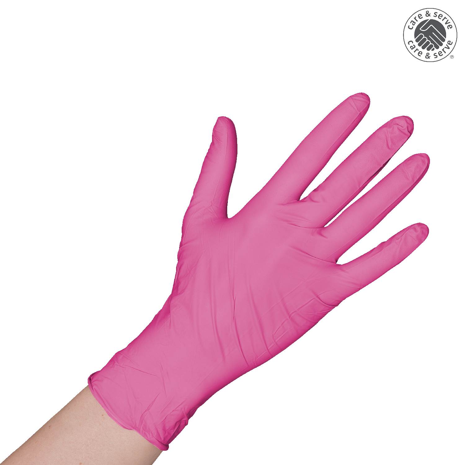 Care&Serve® wiroLIGHT PF roze poedervrije nitril handschoenen – 100 stuks