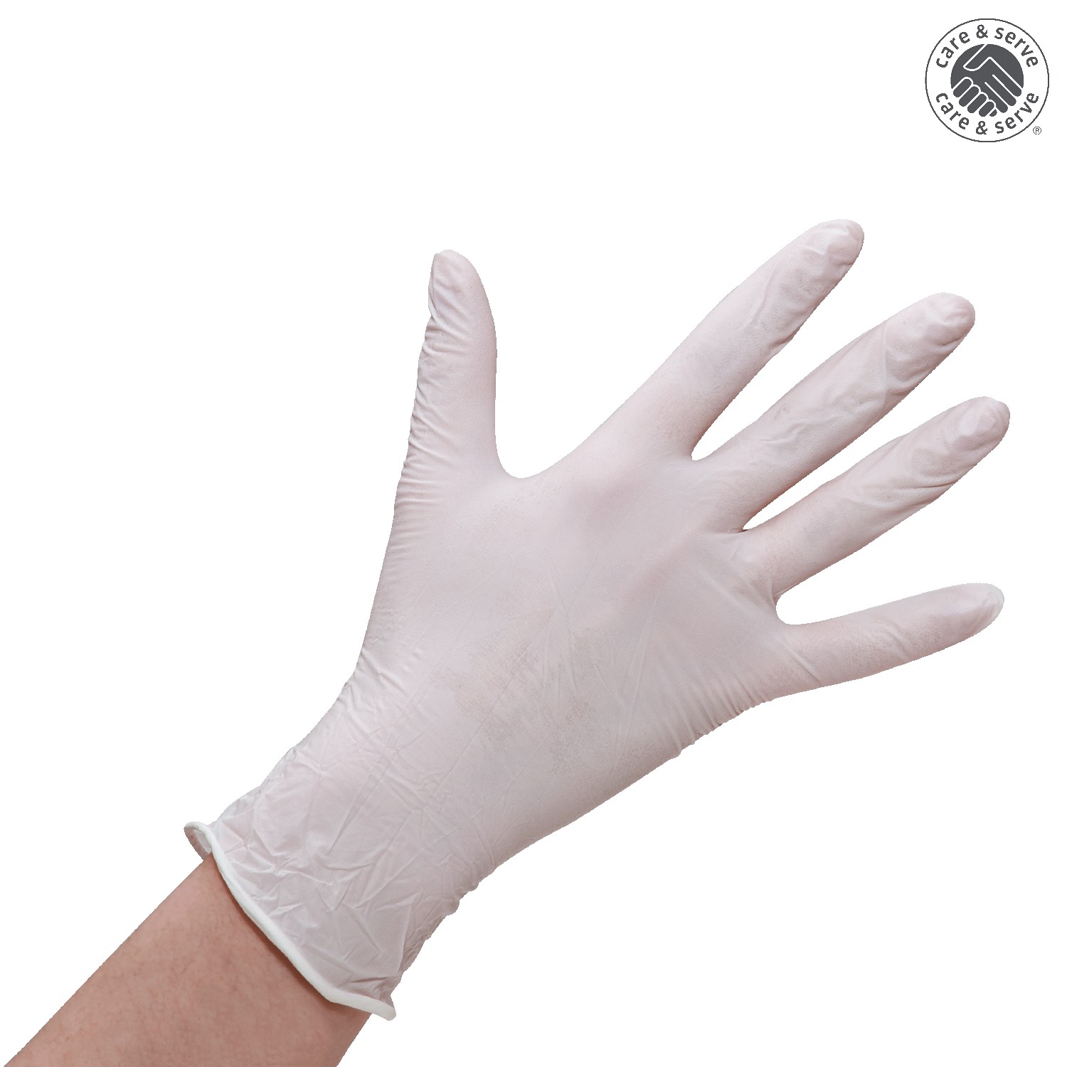 Care&Serve® wiroLIGHT PF poedervrije nitril handschoenen voor de zorg – wit, 200 stuks