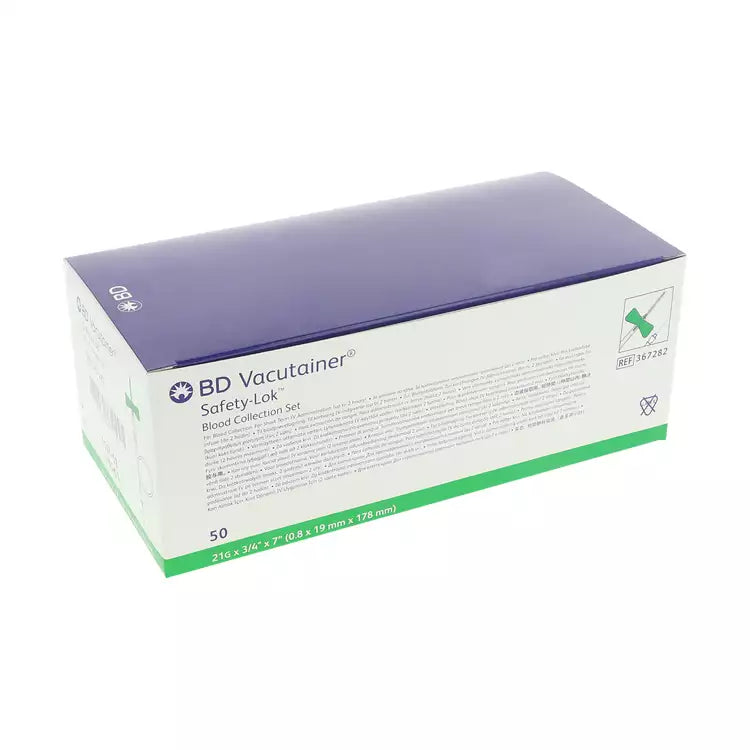 BD Vacutainer Safety Lok bloedafnameset - 21G - 0.8 x 19 mm, 18 cm slang