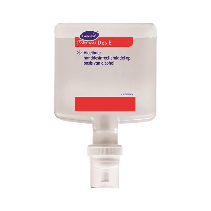 Diversey Soft Care Des E Spray handdesinfectie 4 x 1,3 L navulfles – ethanol 71,5%, parfumvrij en huidvriendelijk
