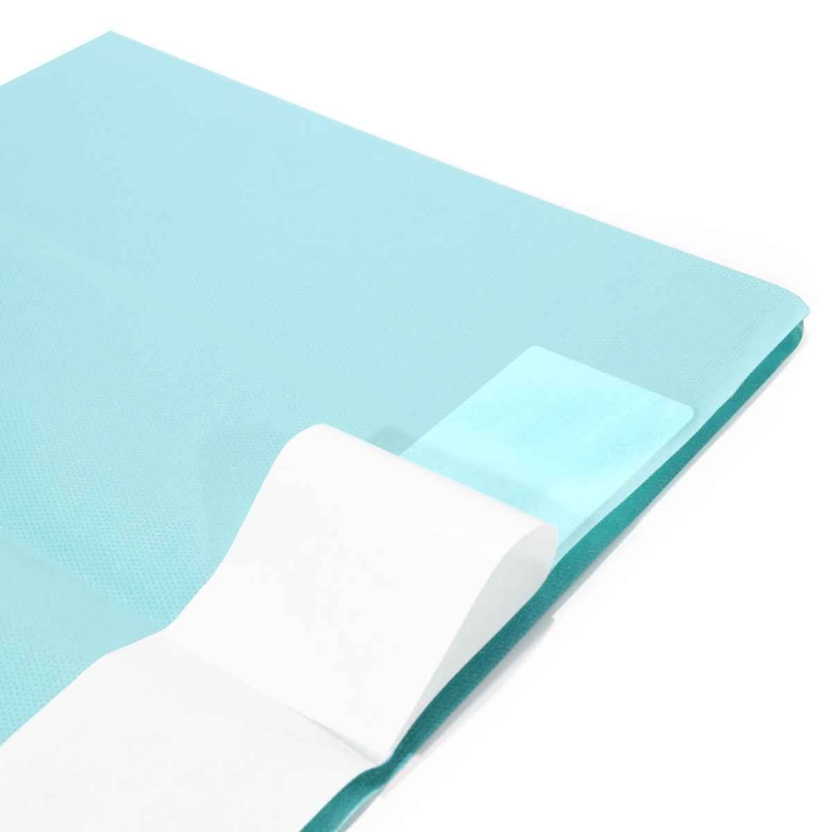 Foliodrape Protect afdeklaken zelfklevend – steriel 2-laags operatielaken, absorberend en ondoordringbaar voor vocht en micro-organismen.