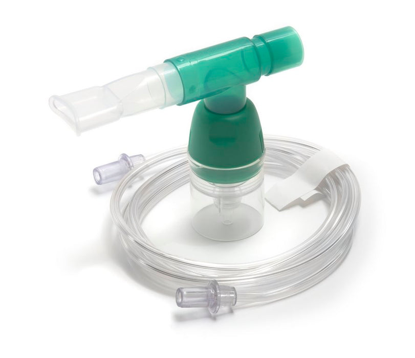 Intersurgical® Cirrus™ 2 vernevelset met mondstuk, T-stuk en 180 cm slang – laag restvolume en efficiënte medicijnafgifte