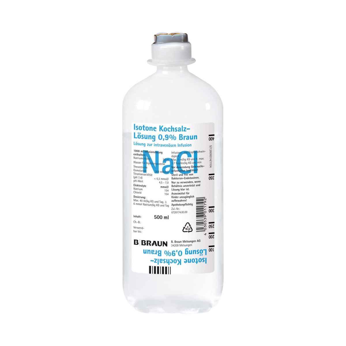 B. Braun Isotone zoutoplossing nacl 0,9% - 500 ml - taymedical.nl
