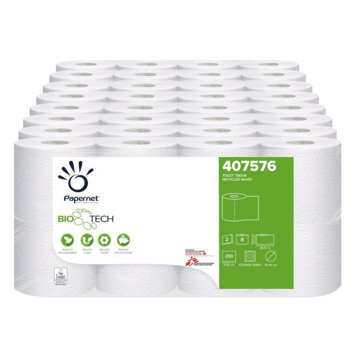Papernet Camping Toiletpapier - 250 vel - 2LAAGS - 64 rollen - taymedical.nl