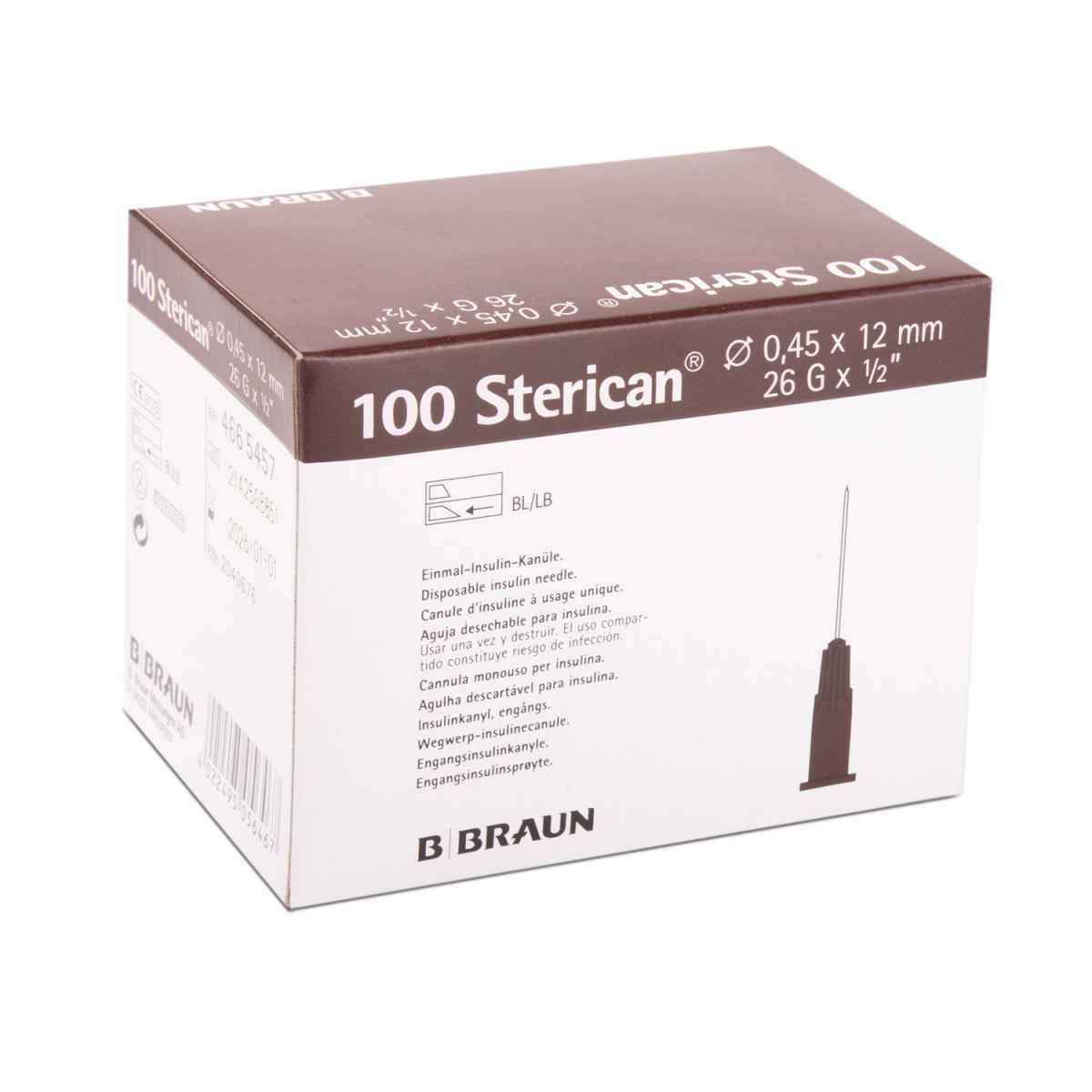 B. Braun Sterican® insulinenaalden 100 stuks – fijne siliconencoating voor pijnloze subcutane insuline-injecties, ISO 7864 gecertificeerd