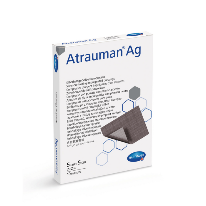Hartmann Atrauman® Ag zalfkompres 5 × 5 cm steriel en zilverhoudend