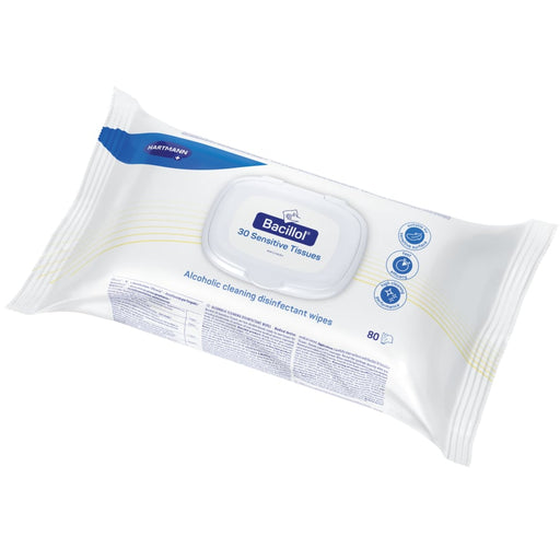 Bacillol 30 Sensitive Tissues – desinfectiedoekjes 80 stuks, voorgedrenkt met Bacillol AF