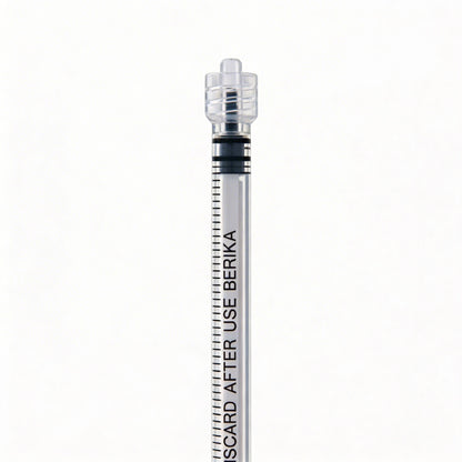 Low dead space injectiespuit minimale medicijnresten