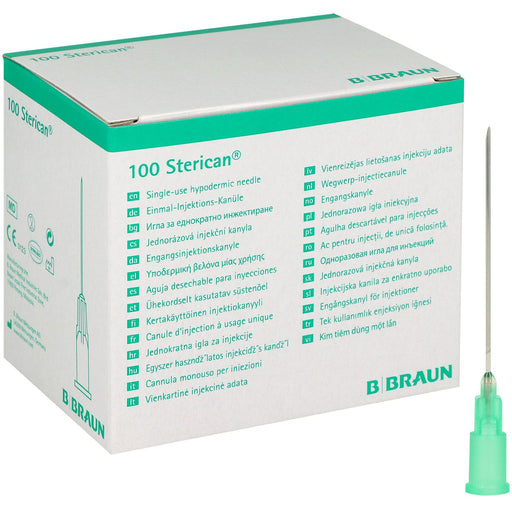 Sterican® injectienaald 21G x 1½" (0,80 x 40 mm) groen – 100 stuks, steriel en geschikt voor intramusculaire injecties