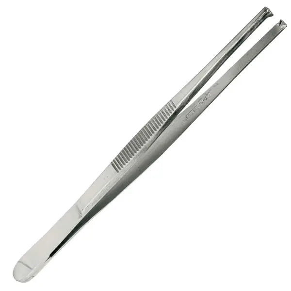 Chirurgische pincet 14 cm recht met 1:2 vertanding van RVS voor precieze weefselmanipulatie