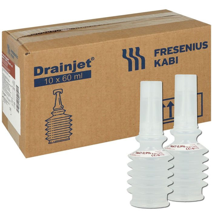 Freka Drainjet® NaCl 0,9% steriele spoelvloeistof in vouwbalgflacon voor wondreiniging