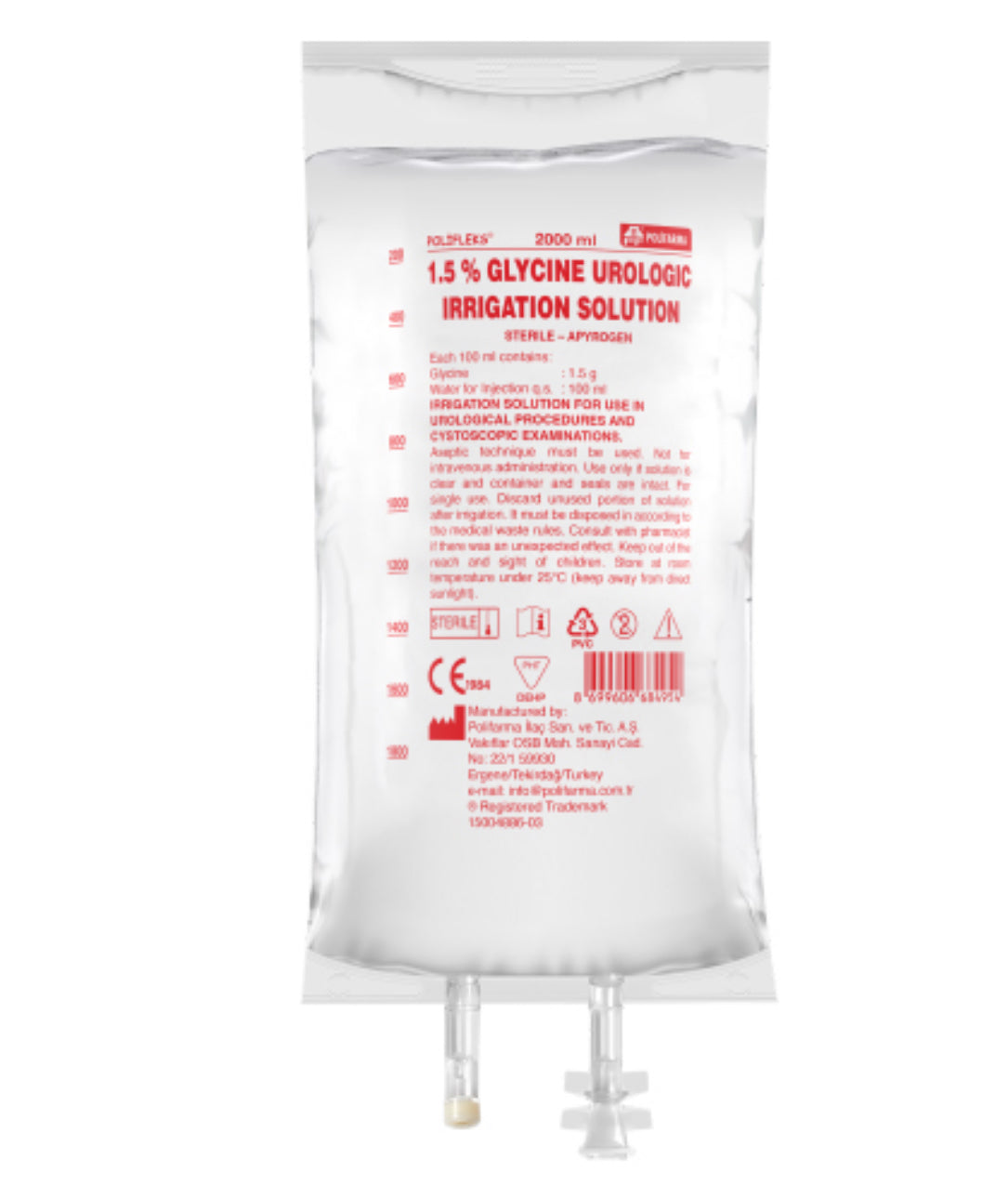 Polifleks 1,5% Glycerine Irrigatieoplossing - 6 x 3000 ml
