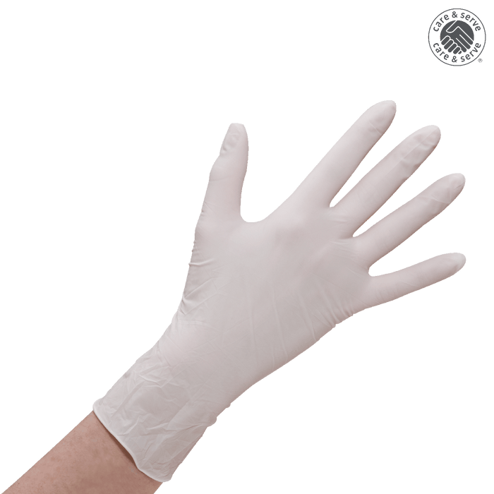 wiroSMOOTH witte latex handschoenen gepoederd voor de zorg en medische toepassingen