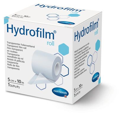 Hydrofilm® Roll 5 cm x 10 meter transparant waterdicht folieverband van Hartmann voor verbandfixatie