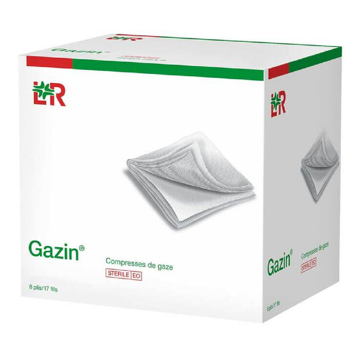 L&R Gazin steriele gaaskompressen 10×10 cm 8-laags voor professionele wondzorg