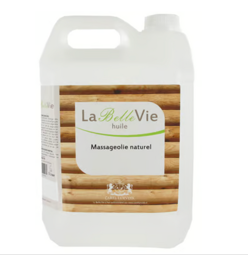 La Belle Vie Massageolie Naturel 5000 ml – geurloze, 100% natuurlijke massageolie voor professionele en persoonlijke huidverzorging