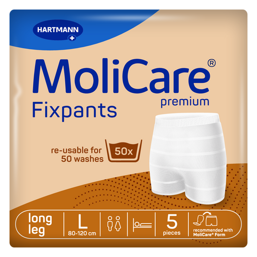 MoliCare Premium Fixpants L fixatiebroekjes, 5 stuks verpakking.