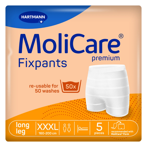 MoliCare Premium Fixpants XXXL – extra grote fixatiebroekjes voor incontinentie, 5 stuks.