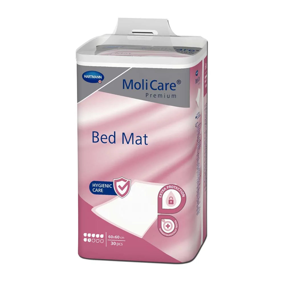 MoliCare Bed Mat Premium 60x60 cm – compacte incontinentie onderlegger met zachte bovenlaag en waterdichte onderzijde