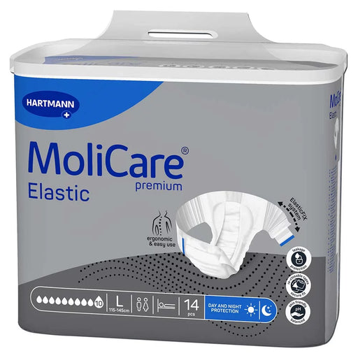 MoliCare Premium Elastic 10 druppels maat L incontinentieslip met hoge absorptie en huidvriendelijk materiaal