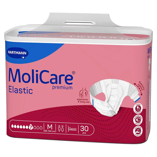 MoliCare Premium Elastic 7 druppels maat M – elastische incontinentieslip met hoog absorptievermogen.