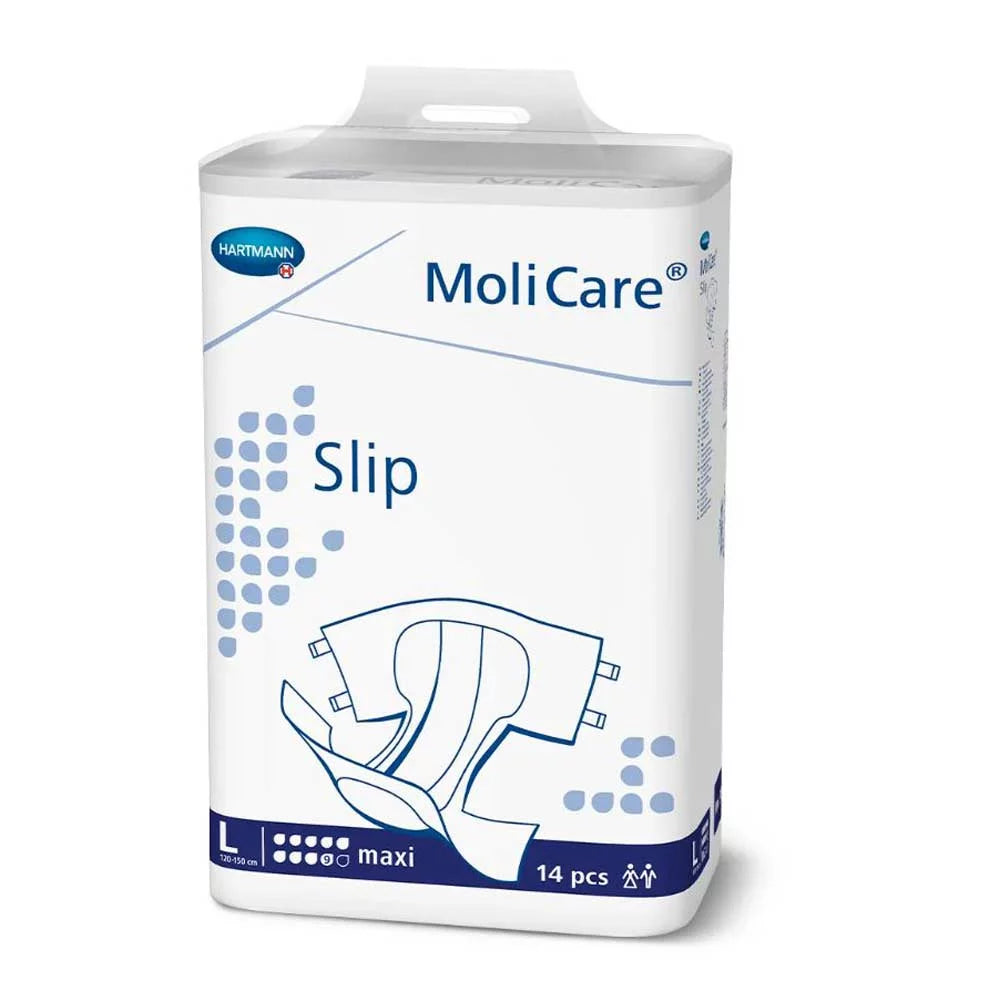 MoliCare Slip Maxi maat L incontinentieslip met plastic buitenlaag en 4 kleefstrips voor veilige bescherming