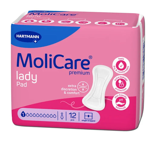 MoliCare Premium Lady Pad 1 Tropfen – discreet incontinentieverband voor vrouwen bij lichte blaaszwakte
