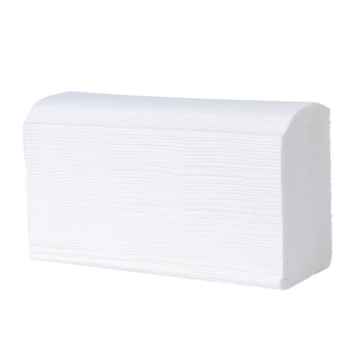 Multifold (W-Fold) papieren handdoekjes 2-laags van cellulose, extra wit (>80°), 2250 stuks.