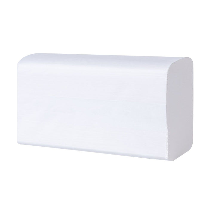 Multifold (W-Fold) papieren handdoekjes 2-laags van cellulose, extra wit (>80°), 2250 stuks.