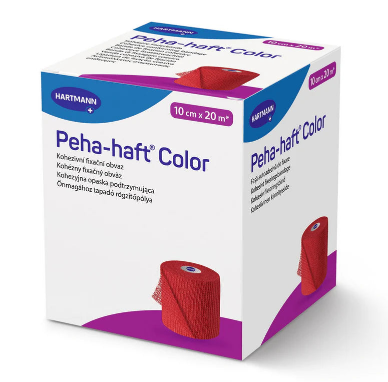 Peha-haft fixatiezwachtel rood 20 meter in 10 cm