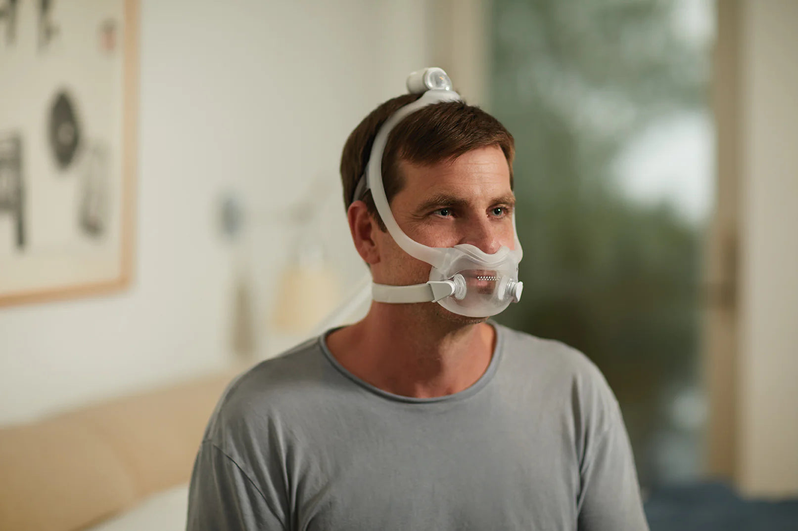 Philips DreamWear Full-Face CPAP-masker – open zicht, top-of-the-head slangverbinding en comfort