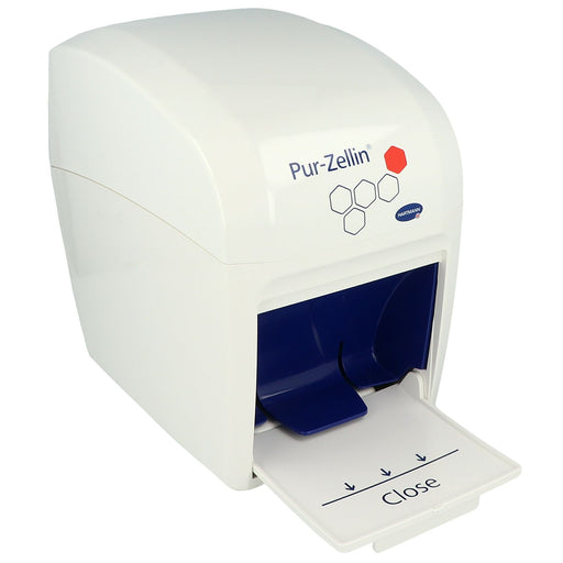 Pur-Zellin Box dispenser van Paul Hartmann voor hygiënische uitname van celstofdeppers