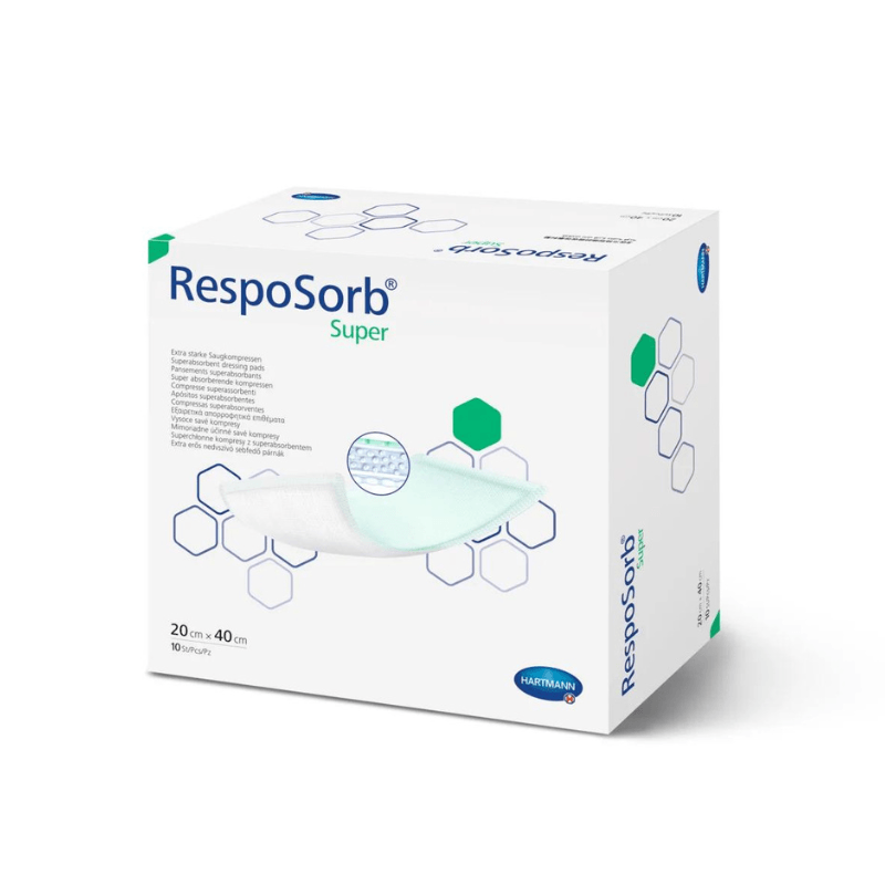 RespoSorb® Super verband 20x40 cm van Hartmann – extra groot steriel absorberend wondverband voor wonden met veel exsudaat