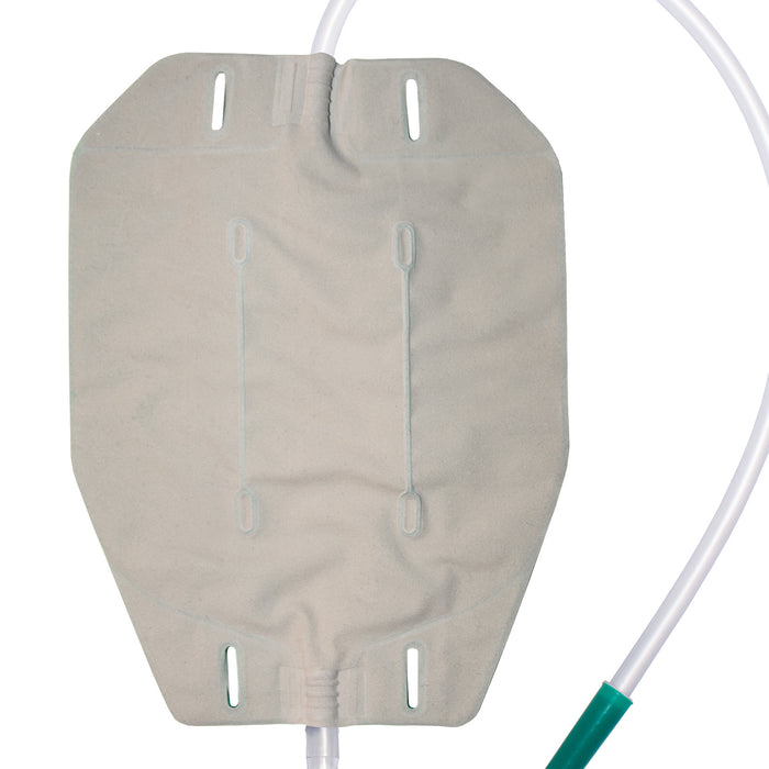 Uroflex 3-kamer urinebeenzak, steriel en latexvrij, met terugslagventiel en inkortbare knikbestendige slang