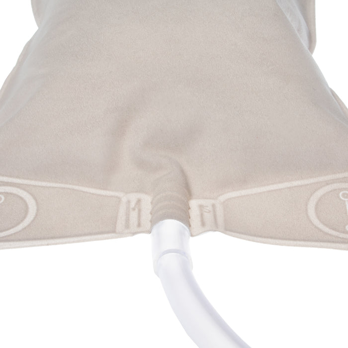 Uroflex 1-kamer urinebeenzak, 750 ml, steriel en latexvrij, met terugslagventiel en knikbestendige slang.