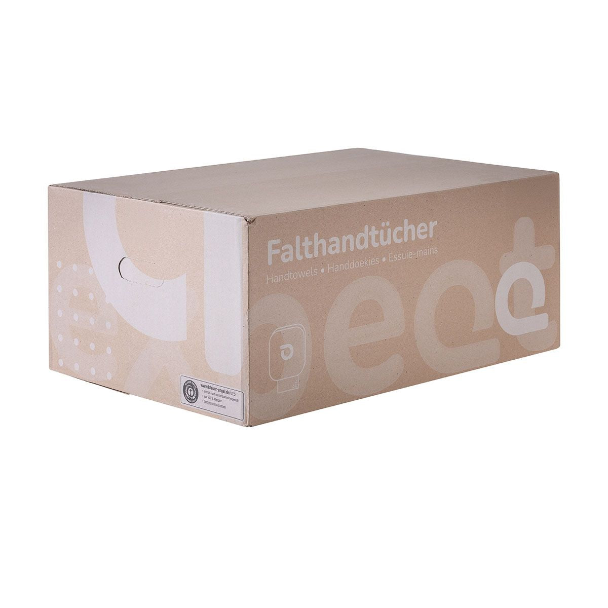 V-Fold papieren handdoekjes 1-laags van gerecycled papier, groen, 5000 stuks.