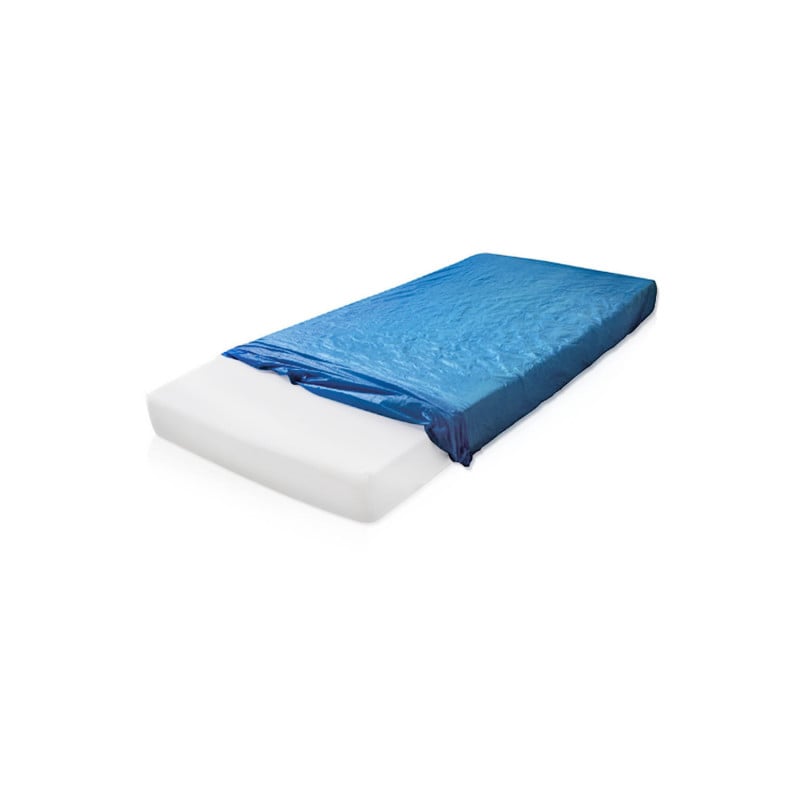 Care&Serve matrasbeschermers blauw 90x210x20 cm – gechloreerd polyethyleen, latexvrij elastiek, verpakking 10 stuks
