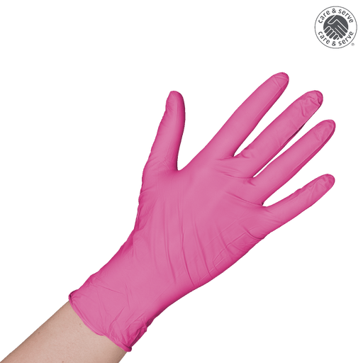 Care&Serve® wiroLIGHT PF roze poedervrije nitril handschoenen – 100 stuks