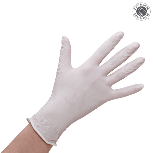 Care&Serve® wiroLIGHT PF poedervrije nitril handschoenen voor de zorg – wit, 200 stuks